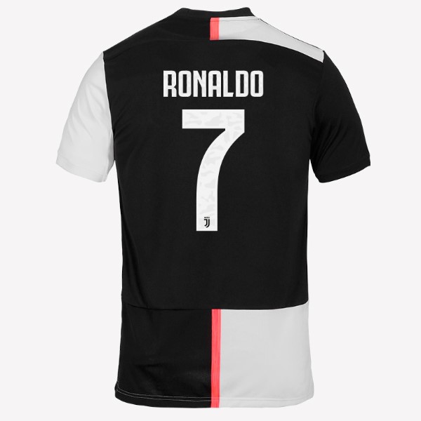 Trikot Juventus NO.7 Ronaldo Heim 2019-20 Weiß Schwarz Fussballtrikots Günstig